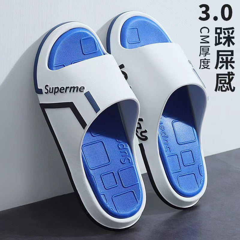 New arrival shit-feeling slippers for men, summer home indoor and outdoor non-slip bath casual flip-flops, outdoor sandals, wholesale