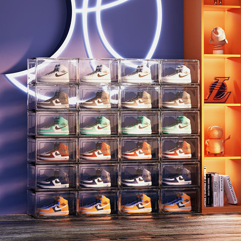Shoes storage box Dustproof and moisture-proof sneakers ajPET transparent shoe box bag figure display blind box storage box