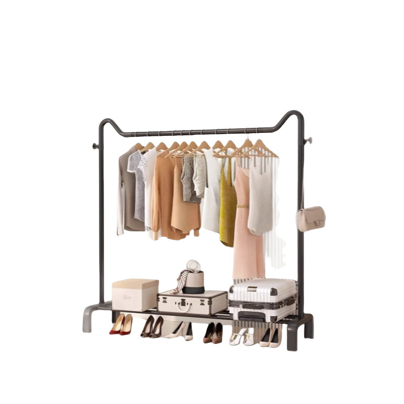 Clothes drying rack floor-standing for home bedroom hanging clothes foldable simple indoor dormitory movable storage rack for drying clothes and hats
