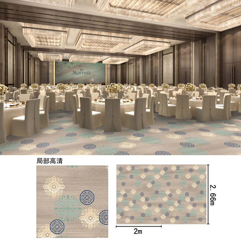 Hotel lobby carpet, 1000g nylon, fire-retardant, thickened area rug for banquet halls, restaurants, conference rooms, and reception areas