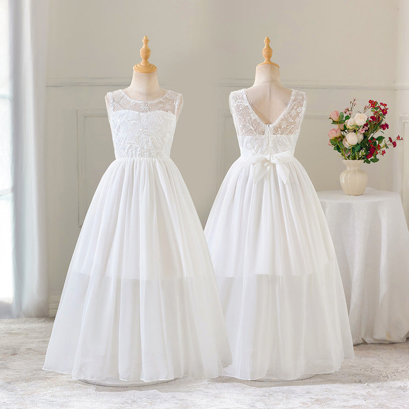fashion style girldress holiday style white chiffon fashion long skirt summernew arrivalfrench style
