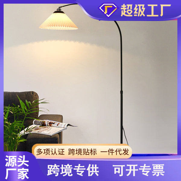 Zhongshan floor lamp ins wind living room living room fishing lamp sofa wall corner lamp study bedroom eye protection floor lamp