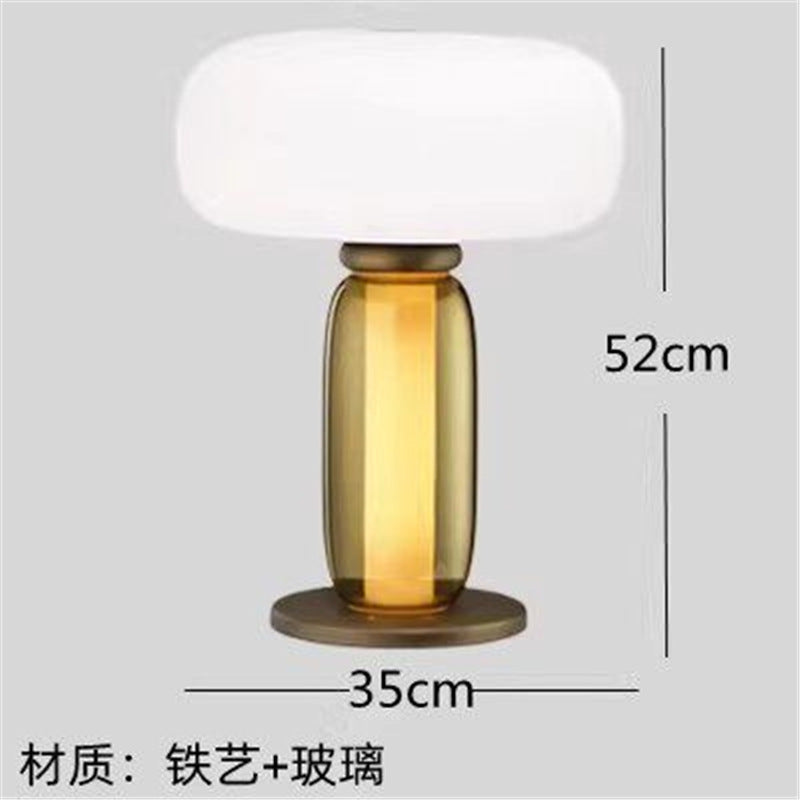 Modern minimalist glass table lamp - bedroom bedside lamp - designer high-end nordic style - living room, study, decorative home & hotel lighting