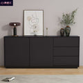 Minimalist sideboard, light luxury solid wood wine cabinet, wall-mounted tea cabinet, black storage cabinet, customer bedroom storage cabinet