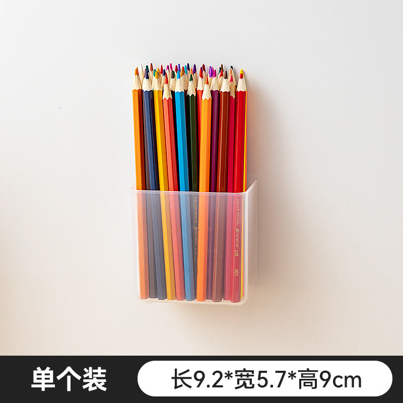 Kitchen, bathroom, desktop sundries, small storage box, transparent plastic, multi-functional non-punching wall-mounted stationery storage box