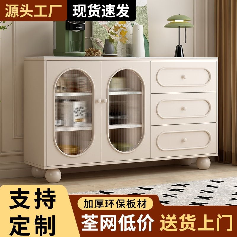 Solid wood sideboard, storage cabinet, french wall cabinet, storage cabinet, cream style tea cabinet, kitchen cabinet