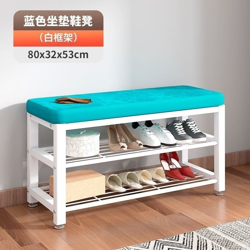 Simple shoe changing stool entrance door for home coat rack floor-standing entrance storage rack all-in-one foyer multifunctional coat rack