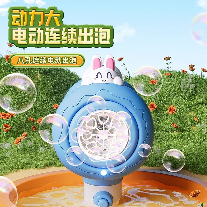 2025 new cartoon electric bubble machine - kids' handheld automatic bubble wand - summer beach family fun toy