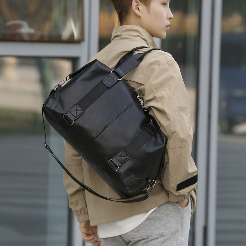 Spot wholesale PU men's Korean version casual messenger travel bag  large-capacity luggage bag men's bag manufacturer wholesale