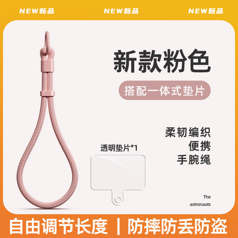 New adjustable buckle short phone lanyard - durable, sturdy, drop-proof, minimalist braided wrist strap for men and women