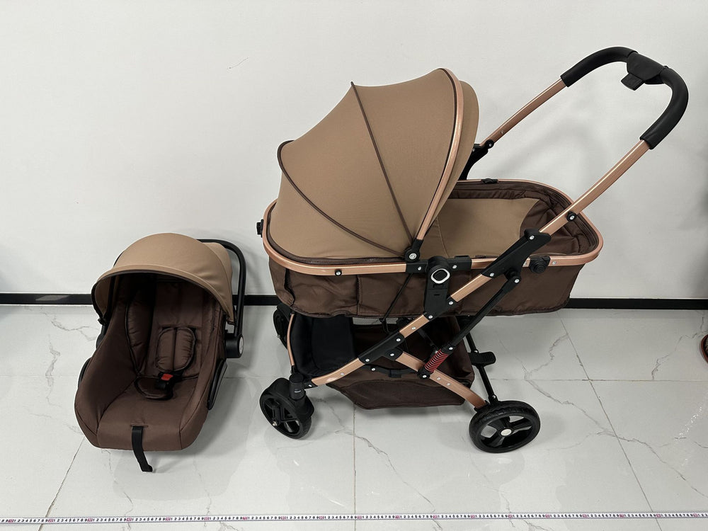 Baby stroller with carrycot, multifunctional, reclining, lightweight, foldable, two-way, high-view, newborn infant carriage