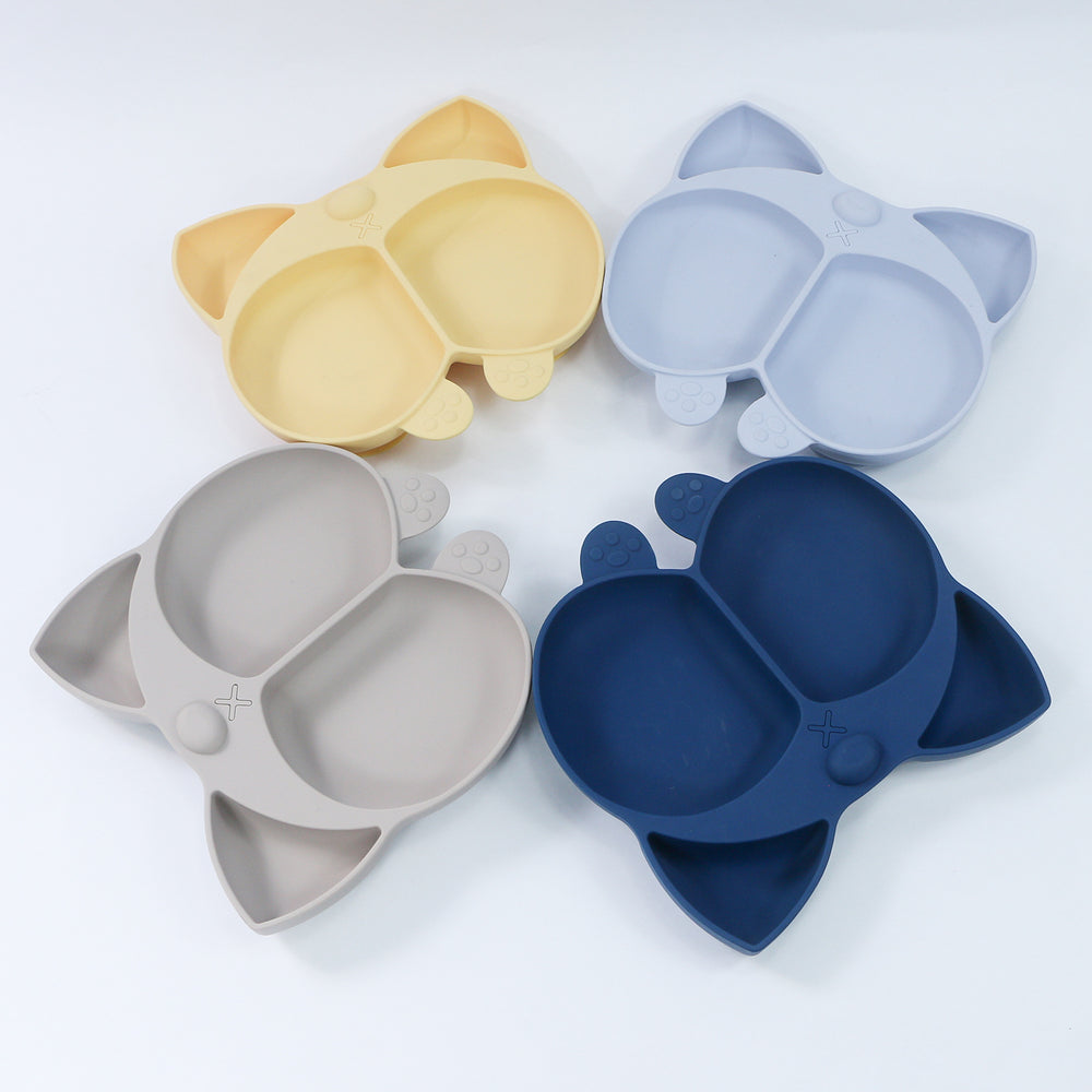 bestseller: divided silicone feeding plate, shatterproof, food-grade, with suction cup – baby feeding utensils and maternal & child products