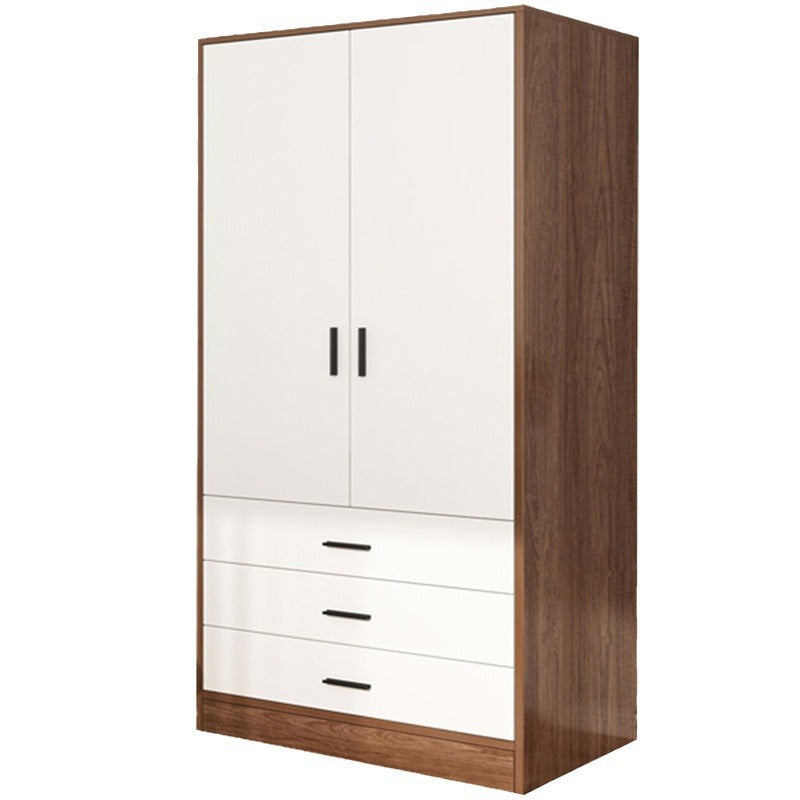 Wardrobe household bedroom small apartment simple wardrobe storage cabinet room wooden rental room economical hanging wardrobe