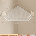 Bathroom shelf, toilet corner organizer, no-drill washroom storage, acrylic off-white tripod shelf