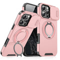 Suitable for apple 17 mobile phone case, lingke 360 magnetic holder, push window lens cover, anti-fall protective cover for iphone16