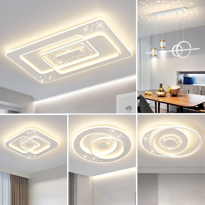 Lighting combination Whole house package Living room light Simple modern atmosphere New main light Intelligent ceiling light