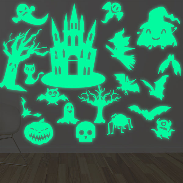 YG511  Halloween luminous sticker holiday children's room layout wall sticker wall bedroom creative decoration