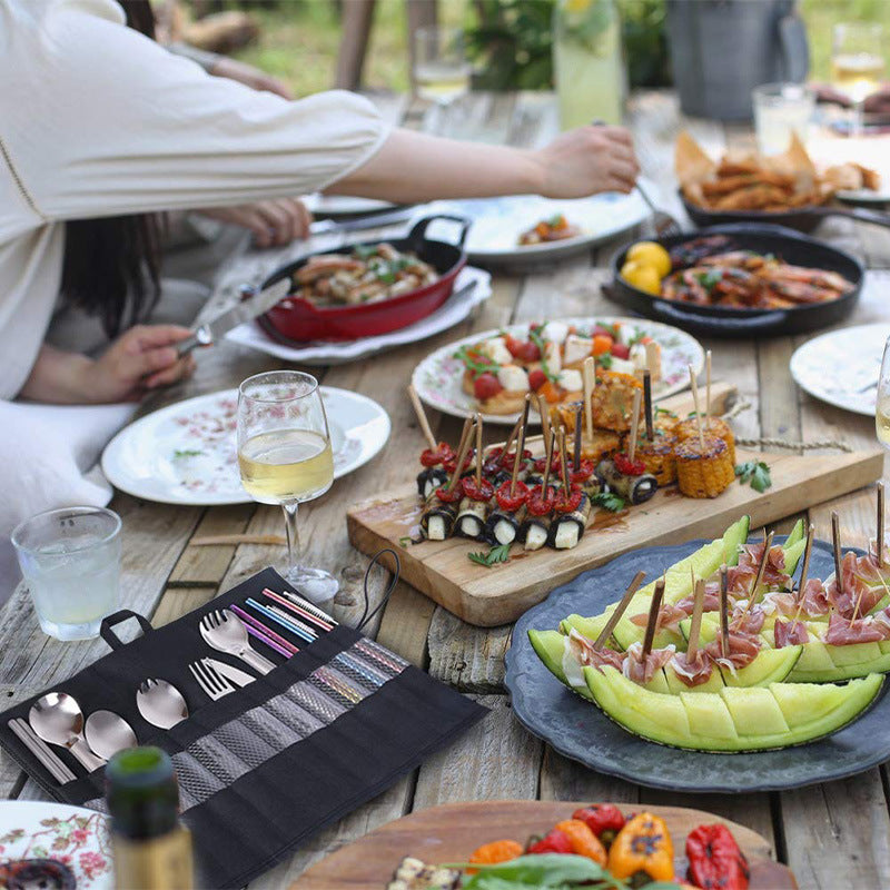 Outdoor cookware Camping equipment Tableware storage bag Picnic portable kitchen utensils BBQ tools Large capacity storage bag