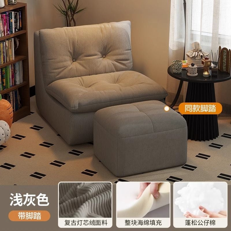 Lazy sofa can lie down and sleep in small apartment for home popular single sofa balcony casualretro square back chair