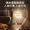 Smart sensor night light - automatically lights up when motion is detected, perfect for bedrooms, hallways, and corridors. ideal for bedside use and nighttime illumination. rechargeable with ultra-long battery life