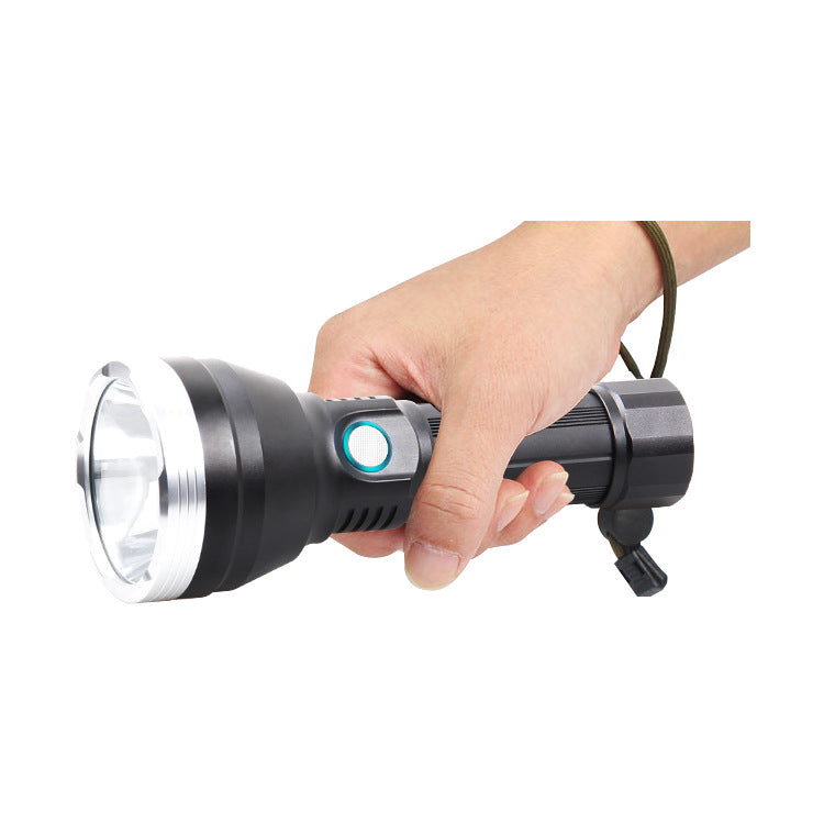Cross-border new SST40 concentrating USB charging outdoor LED strong light long-range home high-power flashlight
