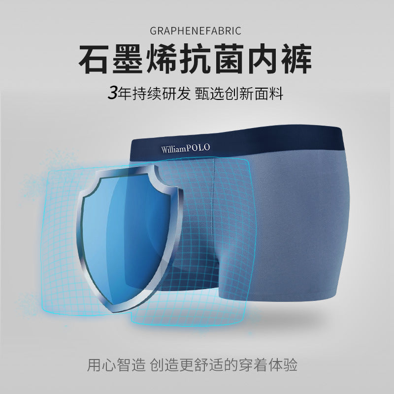 Emperor Paul Men's Panties Modal Cotton Graphene Antibacterial Breathable Soft and Traceless boxers Men's