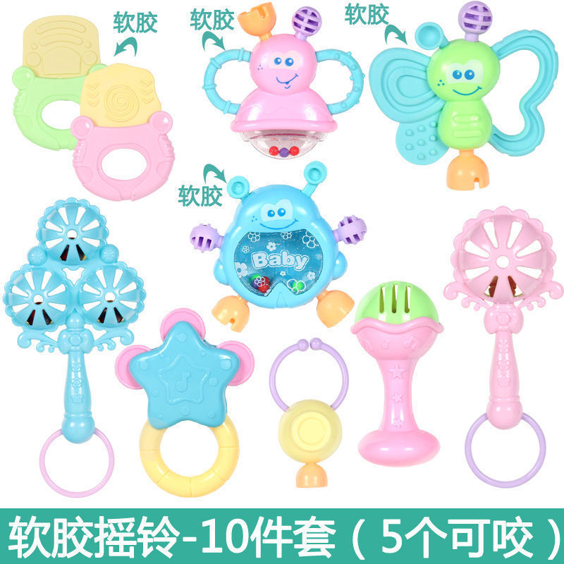 Cross-border export of 0-1 year old baby toys, toothpaste, rattle, grasp, gnaw, puzzle, early education, newborn babies