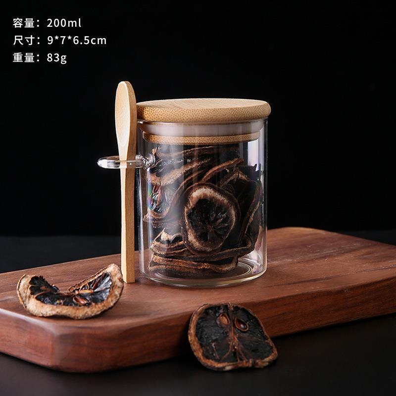 Glass airtight jars for dried fruits, seasonings, and kitchen storage – tea, spice, and grain containers – transparent storage jars