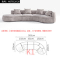 Arc-shaped sofa, living room, accessible luxury, modern designer, popular hotel, beauty salon, lobby, rest area, reception