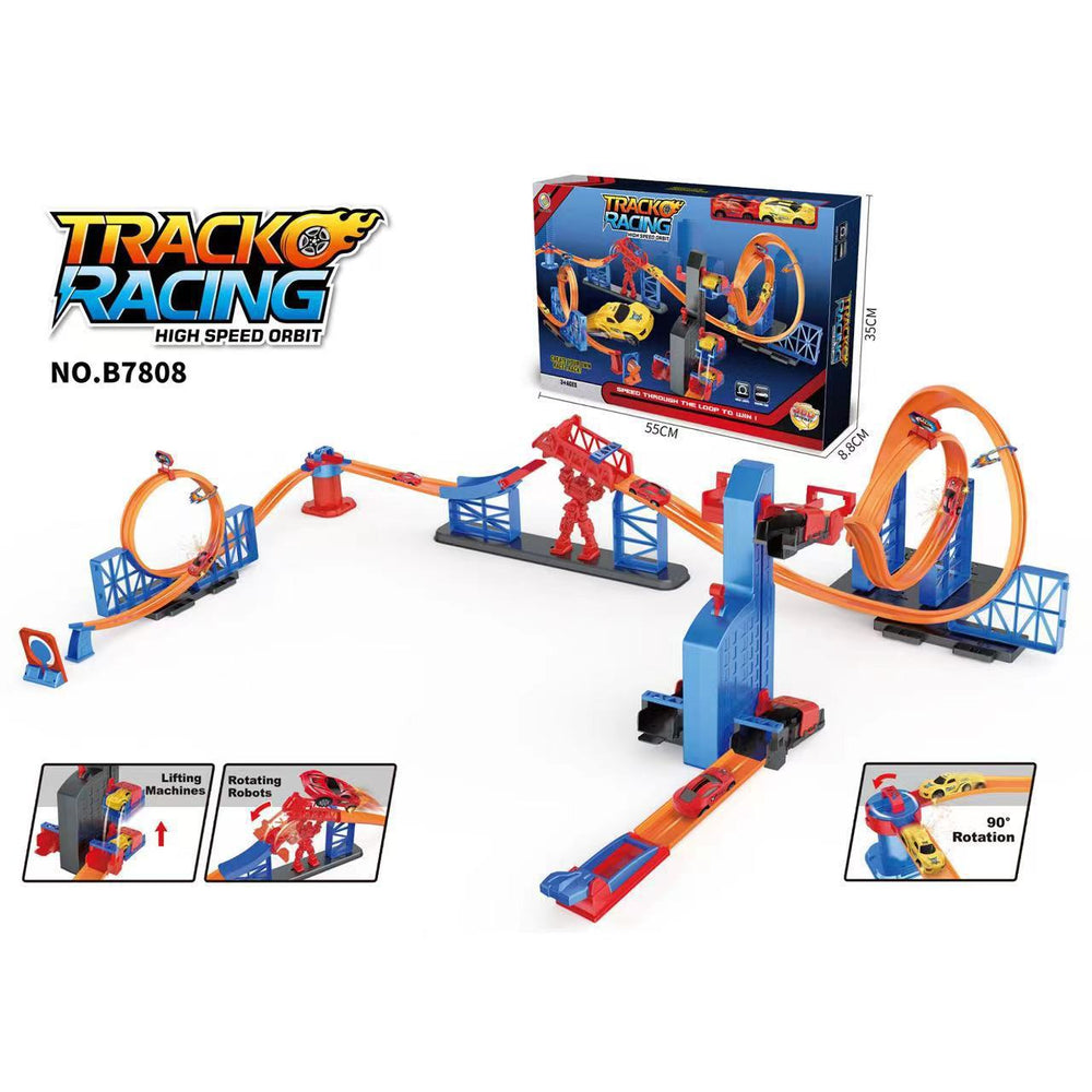new arrival pull-back sports car puzzle assemble building blocks racing track diy track car kids toys amazon
