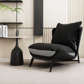 Τblack leather + houndstooth cushionτ