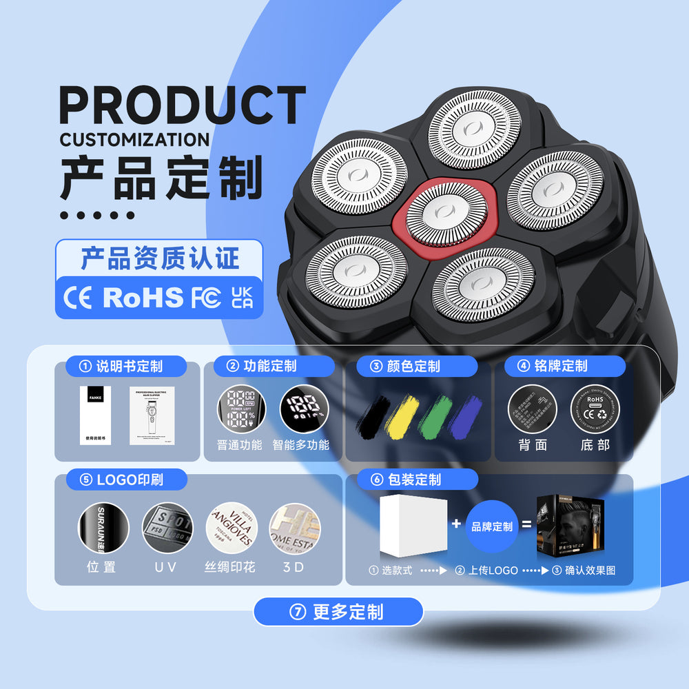 wholesale men's bald head handy gadget electric shaver, special razor for shaving bald heads, hairdressing device