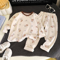 Autumn and winter kids' underwear set, baby lycra cotton thermal underwear, boys' and girls' base layer pajamas, loungewear, children's clothing