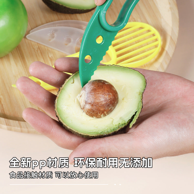 Avocado slicer & corer 3-in-1 - portable avocado separator & corer - multifunctional fruit cutter - cross-border e-commerce