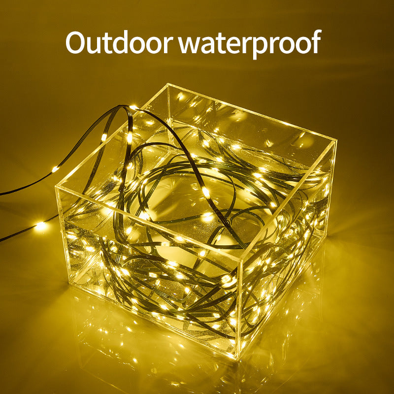 Leather coil disk ambient light string outdoor courtyard indoor room decoration lighting decorative light string LED luminous lights