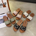 Women's slippers summer 2024 new water brick thick sole soft sole indoor outdoor fashion casual beach flip flops