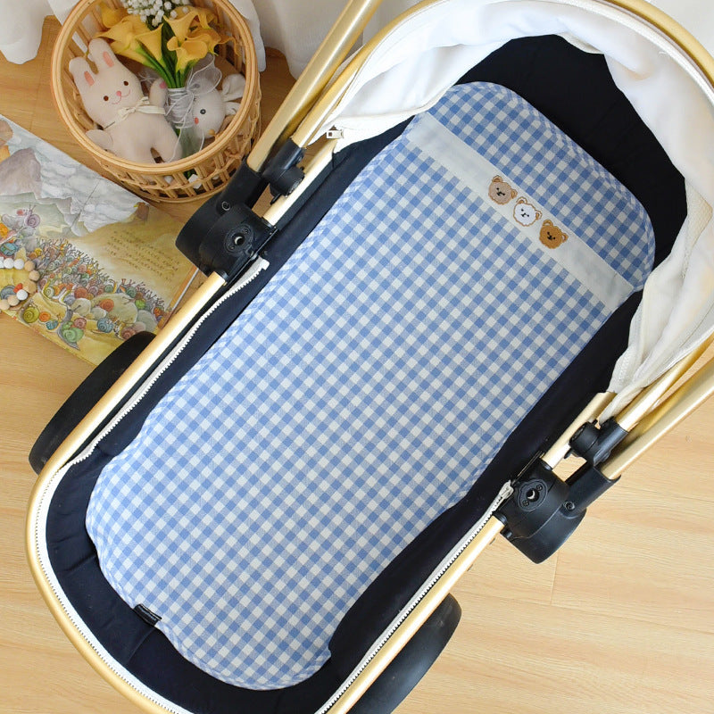Baby stroller, ramie Tencel mat, baby dining chair seat, sweat-absorbing and breathable universal cool cushion in summer