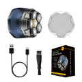 Magnetic rotary head shaver - the ultimate head shaving gadget! hair clipper, full body washable, type-c fast charging