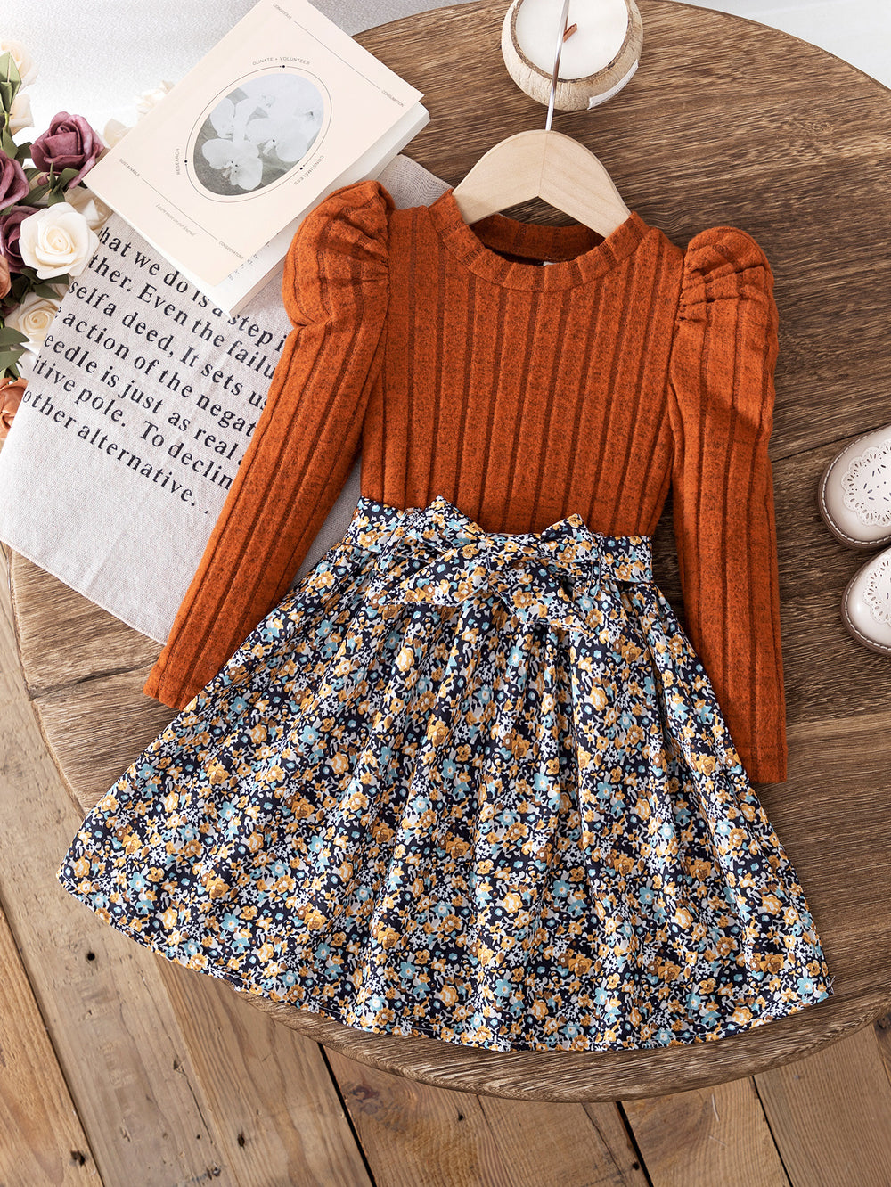 autumn new arrivals: european & american style long-sleeve knitted pullover dress for girls - princess dress for toddlers and young children