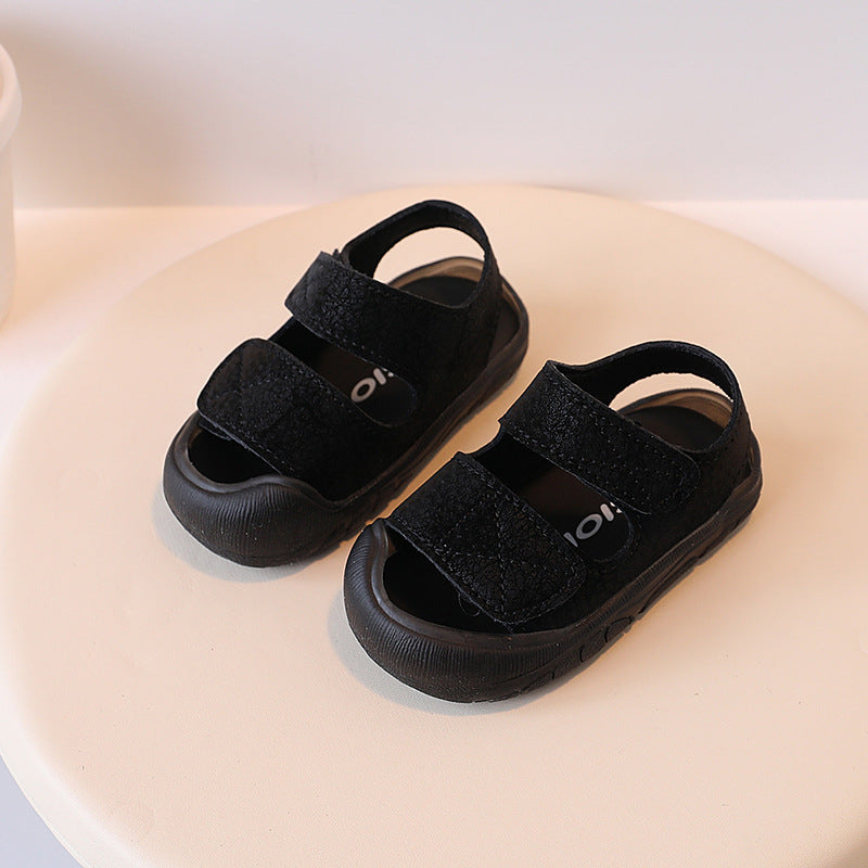 Anti-collision baby shoes casual baby girl toe cap sandals toddler shoes baby soft bottom boys beach shoes 1-3 years old