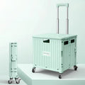 Folding trolley - lightweight rolling cart for shopping, snacks, storage, mobile camping, portable grocery shopping, and express delivery pickup
