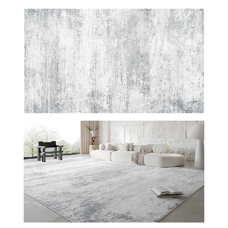 Carpet living room no-wash and wipeable accessible luxury italian normcorecasual gray sofa coffee table floor mat full floor large area