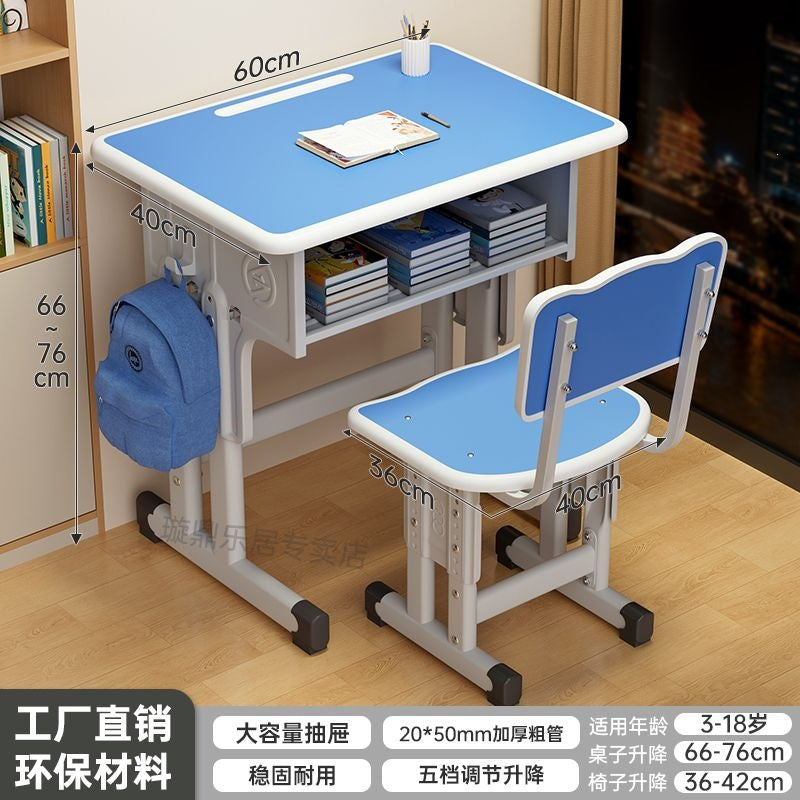 Computer desk home study desk adjustable height for elementary school students school desk and chair set dedicated writing desk for homework