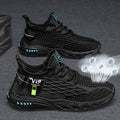 New casual men's shoes: trendy, breathable, winter flyknit sneakers - lightweight, versatile, work shoes, mesh shoes, men's athletic shoes