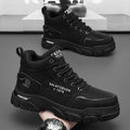Men's 2025 new autumn collection: work safety shoes - waterproof, slip-resistant, durable, athletic, casual, workwear, and trendy martin boots for construction sites