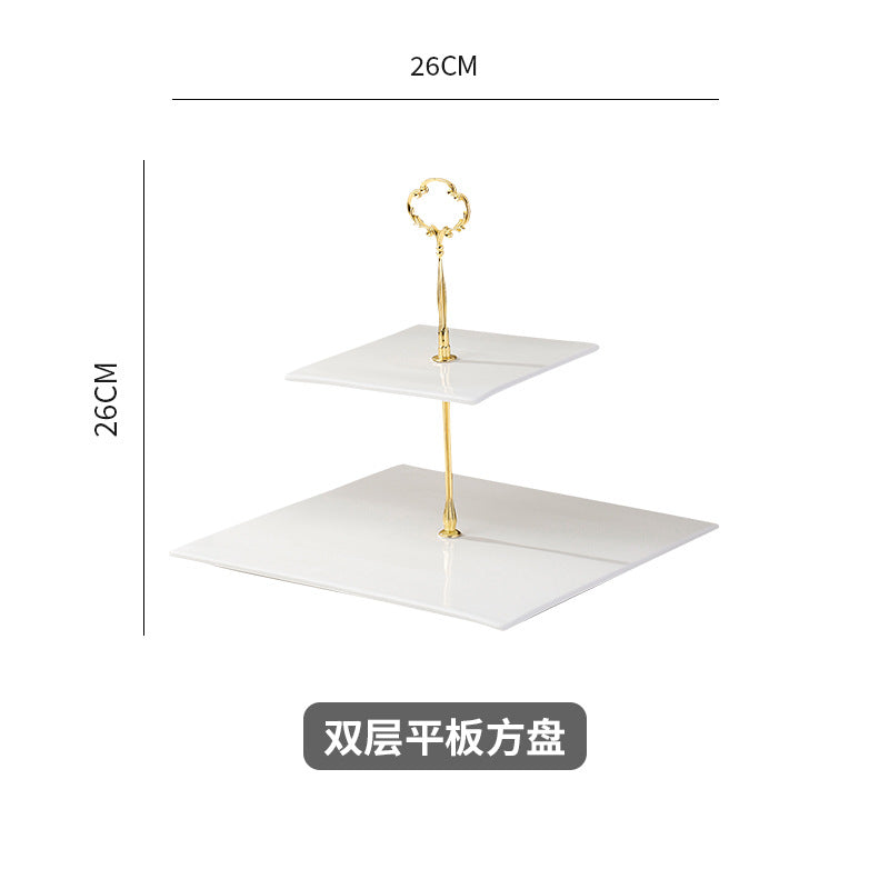 Dessert plate display stand set, cake tray, afternoon tea tableware, snack holder, cold food plate, tea break platter