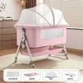 High carbon steel pink [mattress bottom basket mosquito net] + nursing table
