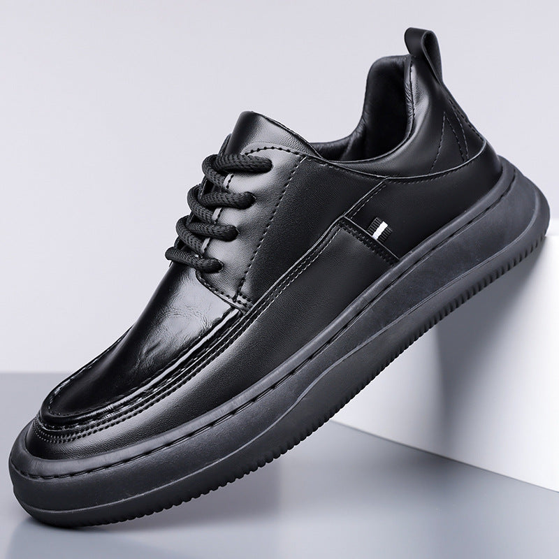 2025 new men's autumn soft-soled lightweight anti-slip casual shoes - versatile, breathable, trendy british style leather shoes for men
