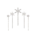 Wholesale alloy snowflake headwear - european & american cross-border e-commerce rhinestone jewelry - fashionable autumn/winter women's diamond-studded hair clip set