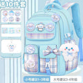 foreign trade school bag plaid primary school student backpack spine protection and burden reduction girl large capacity kids backpack cute